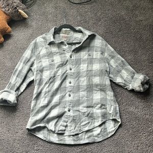 Gray and White J. Crew Flannel